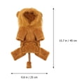 thumbnail image 2 of IFANLANDOR 1Set Golden Flannel Lion Suit Dog Costume for  Photo Shoots, 2 of 8