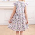 thumbnail image 4 of IROINNID Toddler Girl Ruffle Dress Short-sleeved Dress Girls Cotton Dress 3T, 4 of 4