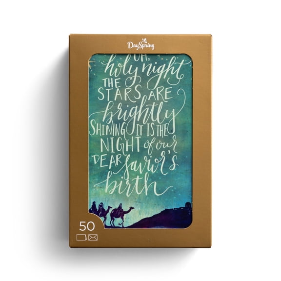 DaySpring Oh, Holy Night 50 Christmas Boxed Cards & Envelopes, KJV