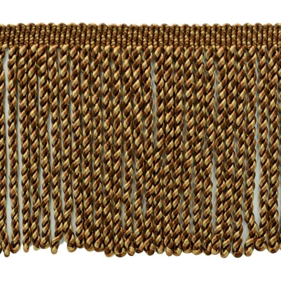 5 Yard Value Pack - 6 Inch Long|Toast, Camel Beige, Oak Brown Bullion Fringe Trim|Style# BFS6|Color: PR03 - Hazlenut (15 Ft / 4.6 Meters)