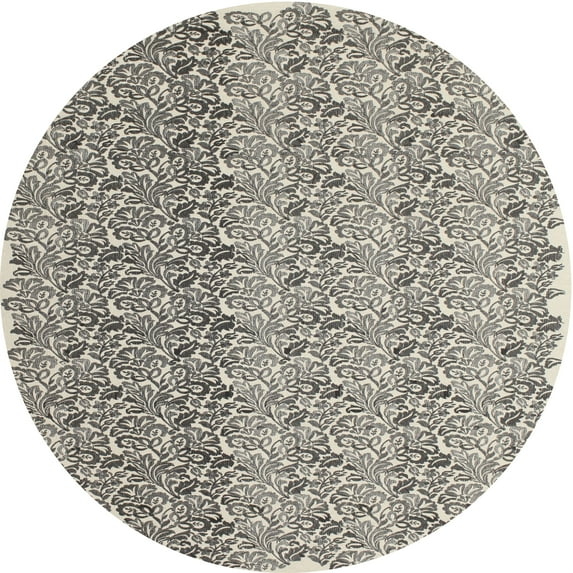 Ahgly Company Machine Washable Indoor Round Contemporary Sandstone Brown Area Rugs, 8' Round
