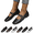 Black, variant on Womens Mary Jane Shoes Retro Square Toe Soft Ballet Flats Shoes for Women Slip on Comfortable Dressy Adjustable Double Line Strap for Work Office Business Casual Silver