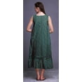 thumbnail image 5 of Bimba Dark Teal Green Butterfly Dot & Printed Cotton Nightgowns For Women Sleeveless Gown Sleepwear Maxi Dress Medium, 5 of 6