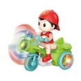 thumbnail image 3 of Triciclo eléctrico novedoso para niños, juguete para niños con luces, música, juguetes para jardín de infantes Verde, 3 of 9