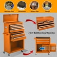 thumbnail image 6 of Tool Chest with 8 Drawer,High Capacity Rolling Tool Box Removable Tool Storage Cabinet with Locks,Rolling Tool Storage Cabinet with 4 Wheels for Garage and Warehouse (Orange), 6 of 7