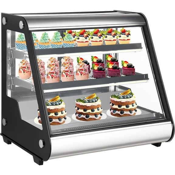 EastVita Commercial Fridge Display Refrigerator, 4.6 Cu.Ft./130L Countertop Refrigerator Display Case,Cake Display Refrigerator