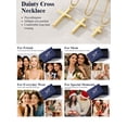 thumbnail image 6 of U7 Cross Necklace for Women Teens Silver Tone Cross Pendant Necklace Dainty Christian Faith Jewelry Religious Gift for Baptism Birthday Christmas Easter,Size L, 6 of 7