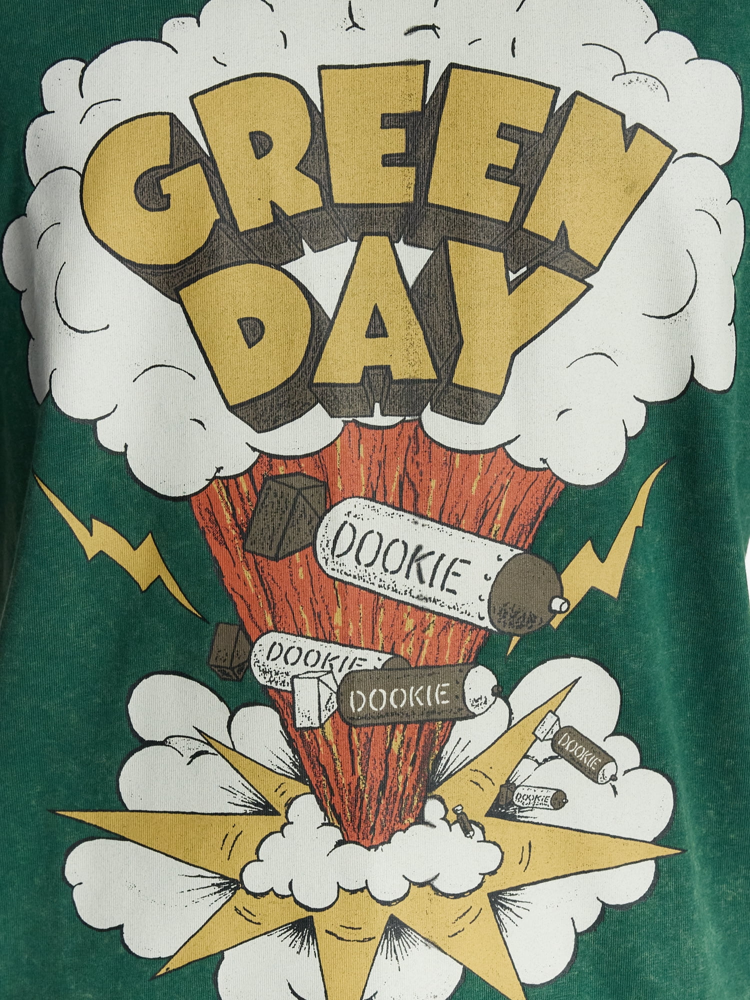 Green Day Men's Mineral Washed Boxy Fit Graphic Tee Shirt, Sizes XS-4XLT