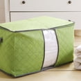 thumbnail image 3 of ziplock bag storage organizer,Bag Organizers Anti Proof Clothes Storage Container Zipper Bag With Clear Window Carry Handles For Blanket Comforter Bedding Closet Storage Boxes,Green, 3 of 3
