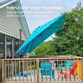 thumbnail image 3 of PURPLE LEAF 8 Feet Square Cantilever Umbrella Patio Umbrella with Base Outdoor Umbrella Aluminum Offset with 360-degree Rotation for Garden Deck Pool Patio, Turquoise Blue, 3 of 14