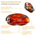 thumbnail image 3 of Zorpupoa Baby Nappy Diaper Bag, Adjustable Strap Mummy Tote Diaper Bag with 20.5x11.25in Wipeable Diaper Changing Pad for Mom Dad Use, Orange, 3 of 10