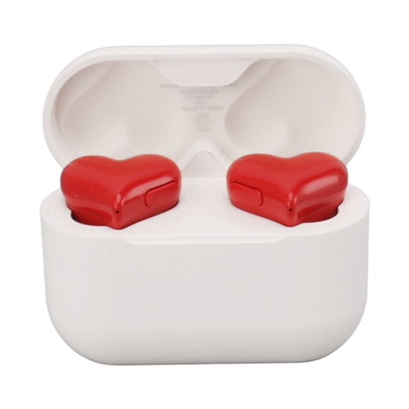 Earphones, Noise Cancelling Heart Shaped Wireless Earbuds  For Calling