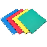 Norsk 240147 Interlocking Multi-Purpose Foam Floor Mats, 16-Square Feet, Solid Multi-Color, 4-Pack