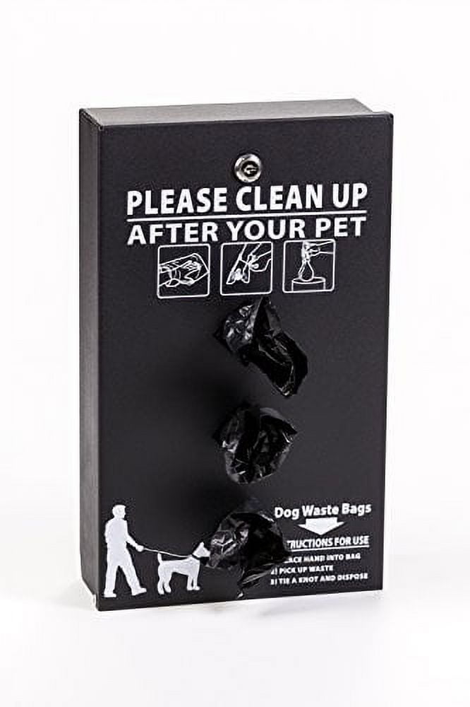 Mini Dog Waste Station / Roll Bag System (Black)