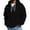 Black, variant on Quarter Zip Hoodie Mens Waffle Knit Drawstring Hooded Sweatshirt Plain Pullover with Pocket Long Sleeve Fall Tops (XL, Gray)