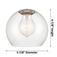 thumbnail image 3 of 434-1F-SN-G124-6 Innovations Lighting Crown Point - 1 Light Flush Mount-7.63 Inch Tall and 5.88 Inch Wide-Satin Nickel Finish-Seedy Glass Color, 3 of 3