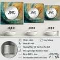 thumbnail image 4 of Designart "Gilded Spiral Waves In Maritime Gold III" Abstract Spirals Square Mirror Wall Decor Transitional - Large Gold Square Bathroom Mirror - Square Printed Wall Mirror Art, 4 of 5