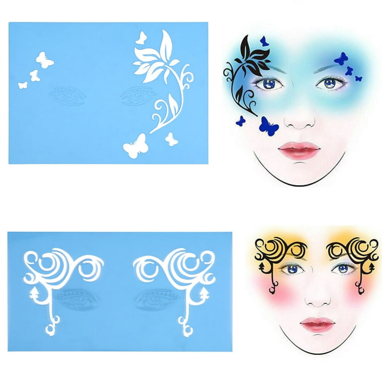 Reusable Face Paint Stencils, 7styles/set Body Painting Template