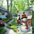 thumbnail image 4 of Winter Garden Flag Double Sided, Burlap Small Vertical Snowman Garden Yard House Flags for Winter Christmas Seasonal Outside Outdoor House Decor, 4 of 6