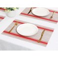 thumbnail image 6 of REGALWOVEN Placemats Set of 6 Vinyl Placemats for Kitchen Dining Table Decor Washable Heat Resistant Table Placemats Wipeable Table Mat Red 18*12in, 6 of 7