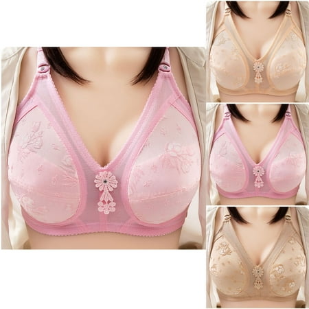 Summer Savings Clearance 2025 Bovxnpu Summer Plus Size Top for Women  Bras for Women Underwear  Ladies  Lace Gathering Without Steel Ring Comfortable Upper Breast No Sponge Underwear XL