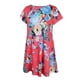 thumbnail image 5 of Vestido corto floral Sunnimix cuello redondo manga corta Rojo XXL, 5 of 8
