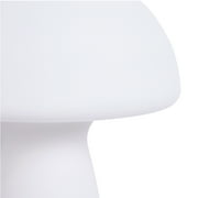 Urban Shop Novelty Glass Mushroom Lamp, Off-White Matte, 12 H, Plug-in