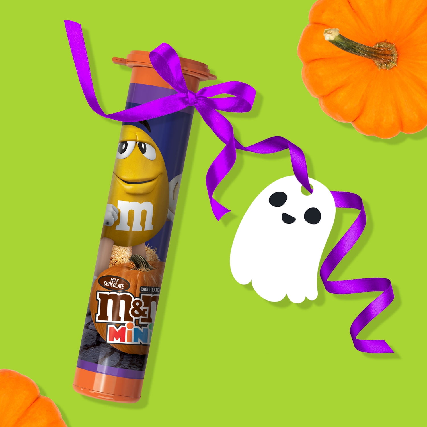 (6 pack) M&M'S MINIS Milk Chocolate Halloween Candy Tube, 1.77 oz