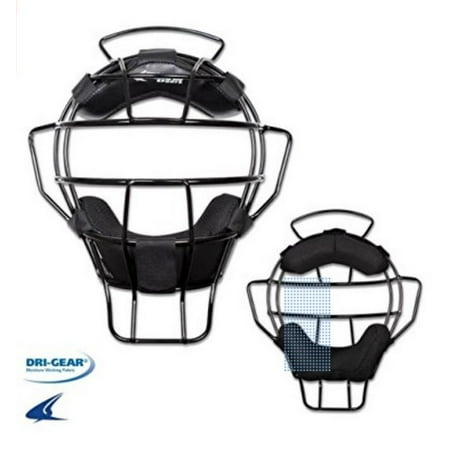 Champro Pro-Plus Aluminum Lightweight Umpire Mask Dri-Gear Ump Black/Silver