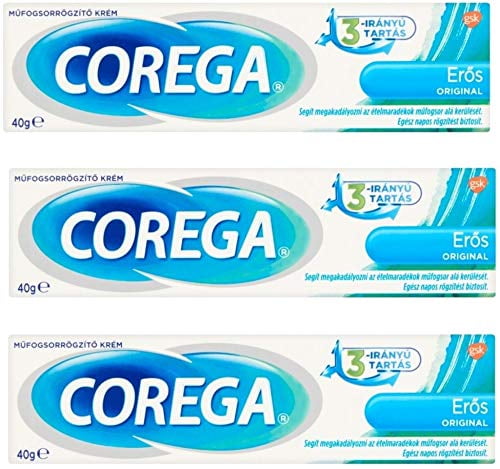 Klokje Missionaris Attent Corega Denture Adhesive Cream Original Extra Strong 40 g (3 PACK) -  Walmart.com