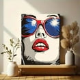 thumbnail image 6 of Retro Woman Sunglasses Canvas Painting/Wall Art，Suitable for Living Room，Bedroom，Office，Bathroom，Kitchen Decoration, 6 of 8
