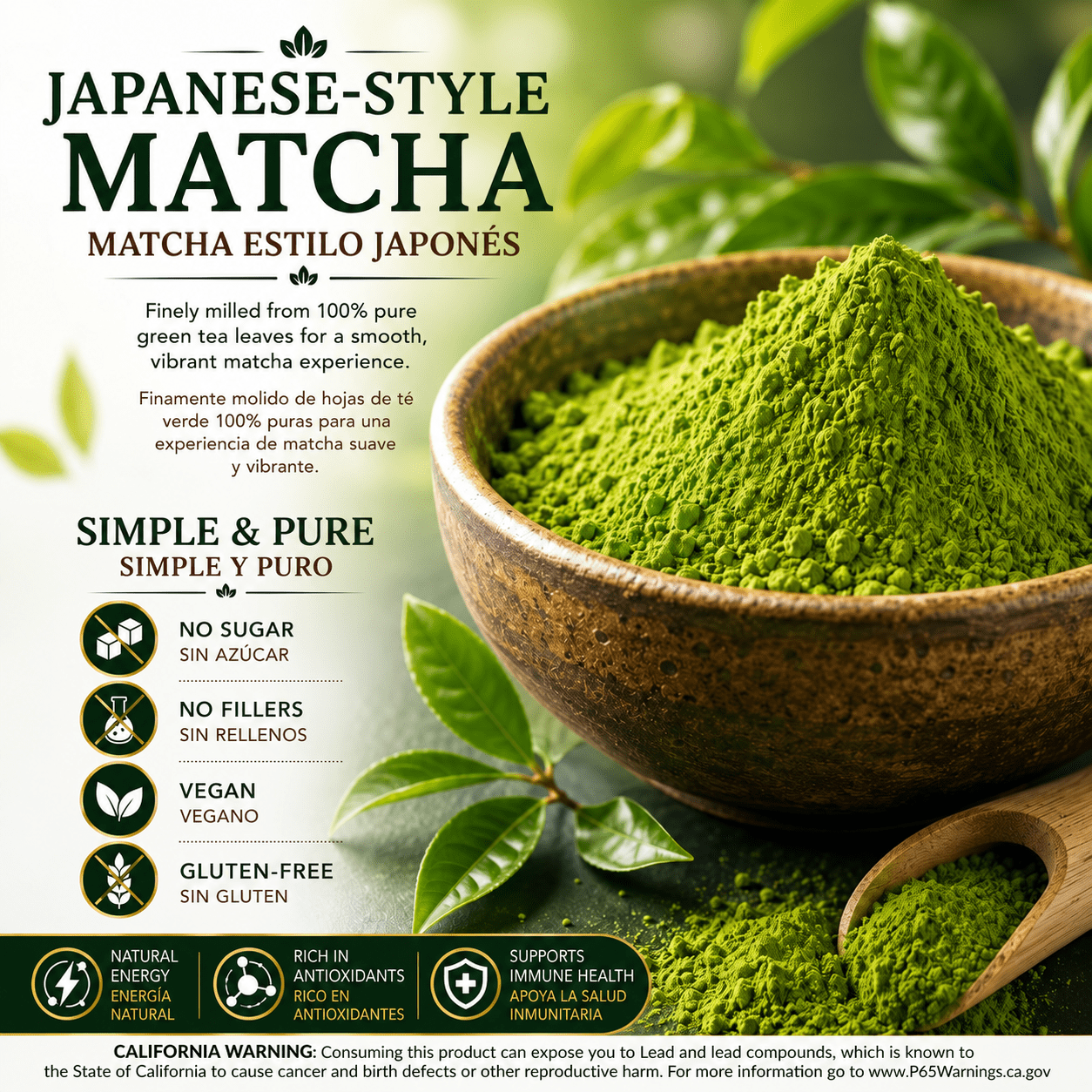 B-EXPERTS, Green Tea Matcha Powder, 4 oz, Japanese-style