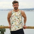 thumbnail image 6 of Uemuo pirate with sailing Pattern Men's Muscle Shirts Sleeveless Dry Fit Gym Workout Tank Top Lightweight Sports Tank Top Beach Tank Top, Loose-fit Sleeveless Shirt-Small, 6 of 7