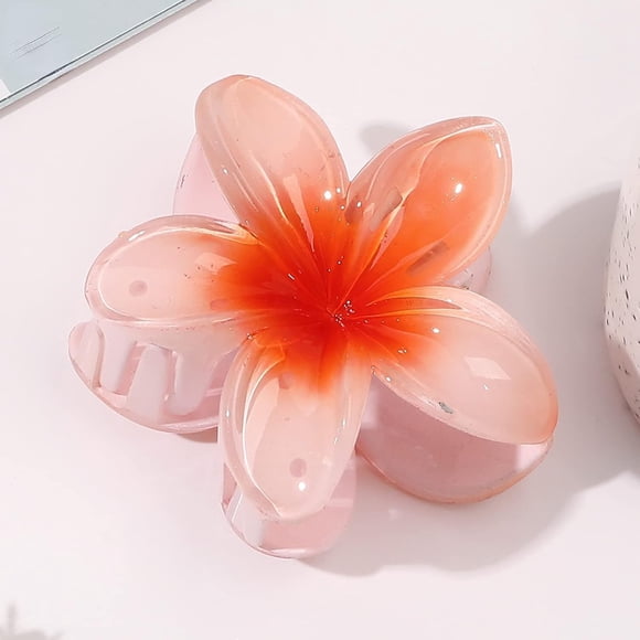 Pinzas para el cabello con forma de flor de huevo naranja, sujeción fuerte, pinzas para el cabello antideslizantes medianas, accesorios para peinar el cabello, pinzas para la mandíbula, accesorios par