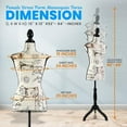 thumbnail image 2 of SereneLife Female Adjustable Mannequin, Hanging Fashion Torso Display Form Mannequin with Hook, 2 of 7