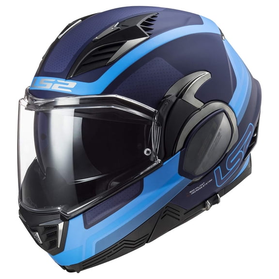 Casco LS2 Valiant II Modular Mate Azul Talla X-Small