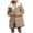 Khaki, variant on Women's Winter Mid Length Thick Warm Lamb Wool Lined Jacket Coat(Khaki,3XL)