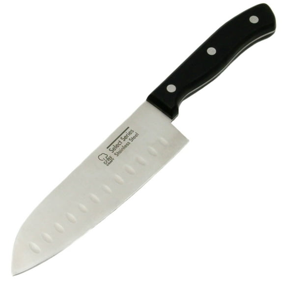 Chef Craft Select Santoku Knife, 6.5 inch Blade 15.5 inches in Length, Stainless Steel/Black