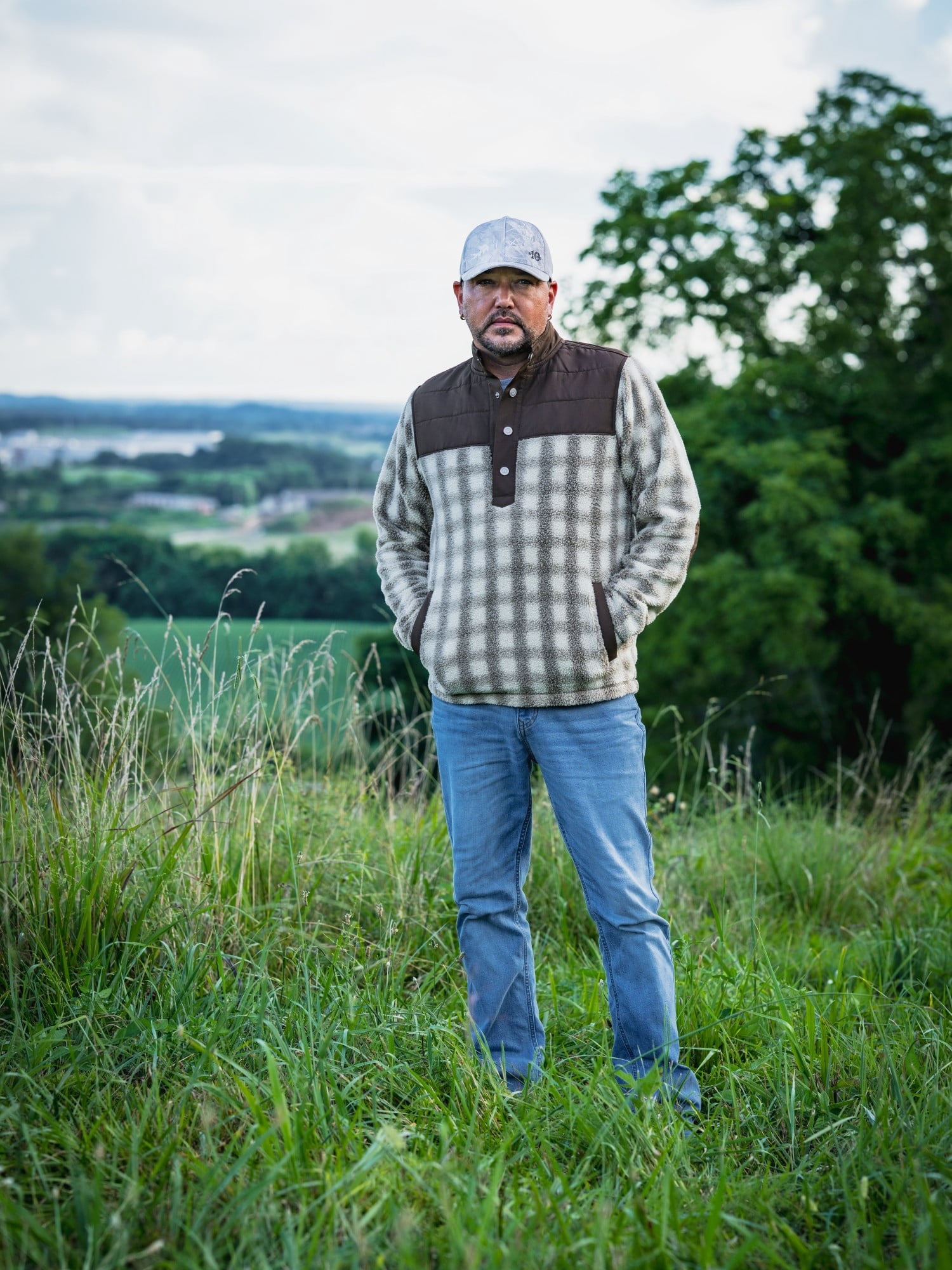 10Stone Bed Rock Fleece Pullover - Brown Buffalo Plaid, S-3XL