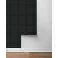 thumbnail image 2 of Seabrook Designs Dark Blue & Evergreen Tailor Plaid Prepasted Wallpaper - 20.9 in. W x 33 ft. L Roll, 2 of 6