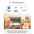 thumbnail image 2 of HP Chromebook 14 Laptop, Intel Celeron N4020, 4 GB RAM, 32 GB eMMC, 14” HD Micro-Edge Display, Chrome OS, Thin & Portable, 4K Graphics, Backlit Ash Gray Keyboard (14a-na0024nr, 2021, Mineral Silver), 2 of 5