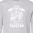 thumbnail image 4 of Inktastic Tractor Woman Long Sleeve Youth T-Shirt, 4 of 5