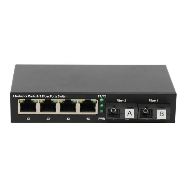 Fiber Media Converter 10 100 1000Mbps Gigabit Ethernet Switch, 20km Extension, Plug And Play, LED Indicator