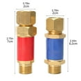 thumbnail image 2 of Pack of 2 Check Valve UNF B Size Flashback Arrestor 9/16 Inch-18 UNF Portable Welding Torch End Connector Accessories Replacing Parts, 2 of 7