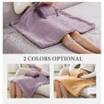 thumbnail image 3 of Electric Heated USB Throw Over Blanket Large Warm Washable Fleece Winter Warming Purple, 3 of 4