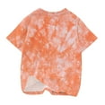 thumbnail image 5 of REORIAFEE Kids Boys Girls Summer Shirts for Juniors Tee Shirts Colorful Tie Dye Print Blouse Round Neck Tops Short Sleeve Pullover Summer Fashion Clothing 2024 Orange, 5 of 5