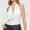 White, variant on Tank Tops Women Drape Neck Halter Top Sleeveless Backless Slim Fit Womens Cami Khaki M