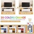 thumbnail image 4 of JUMMICO TV Stand with LED Lights, Modern Entertainment Center Media and Open Shelf Console Table Storage Desk with 1 Drawer and Remote Control 20 Color LED Lights up to 70 Inch TV (Black), 4 of 14