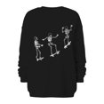 thumbnail image 4 of XFLWAM Women's Oversized Fleece Sweatshirts Long Sleeve Crew Neck Pullover Sweatshirt Casual Hoodie Tops Black-2 S, 4 of 5