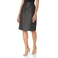 thumbnail image 3 of Le Suit Women's Petite Shawl-Lapel Printed Skirt Suit Black Size 12 P, 3 of 4